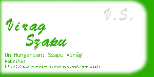 virag szapu business card