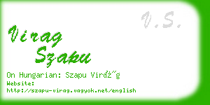 virag szapu business card